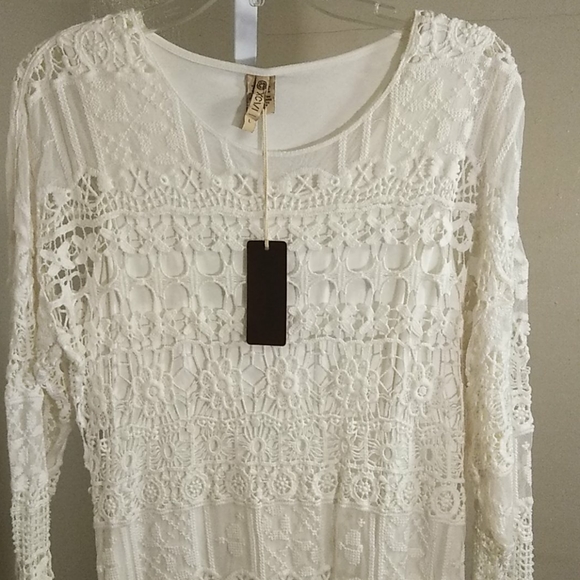 XCVI Dresses & Skirts - XC\/I 100% COTTON LACE DRESS